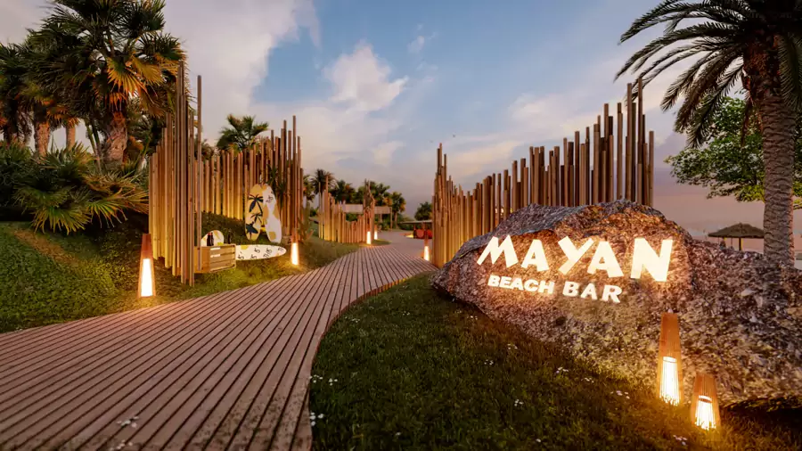 沿着曲径通幽的林间小路漫步,便能直达海边 沿着曲径通幽的林间小路漫步,便能直达海边