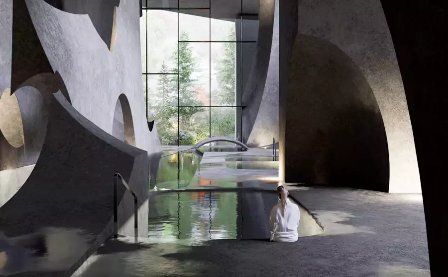 十七长池汤泉中心位于山顶区域 十七长池汤泉中心位于山顶区域